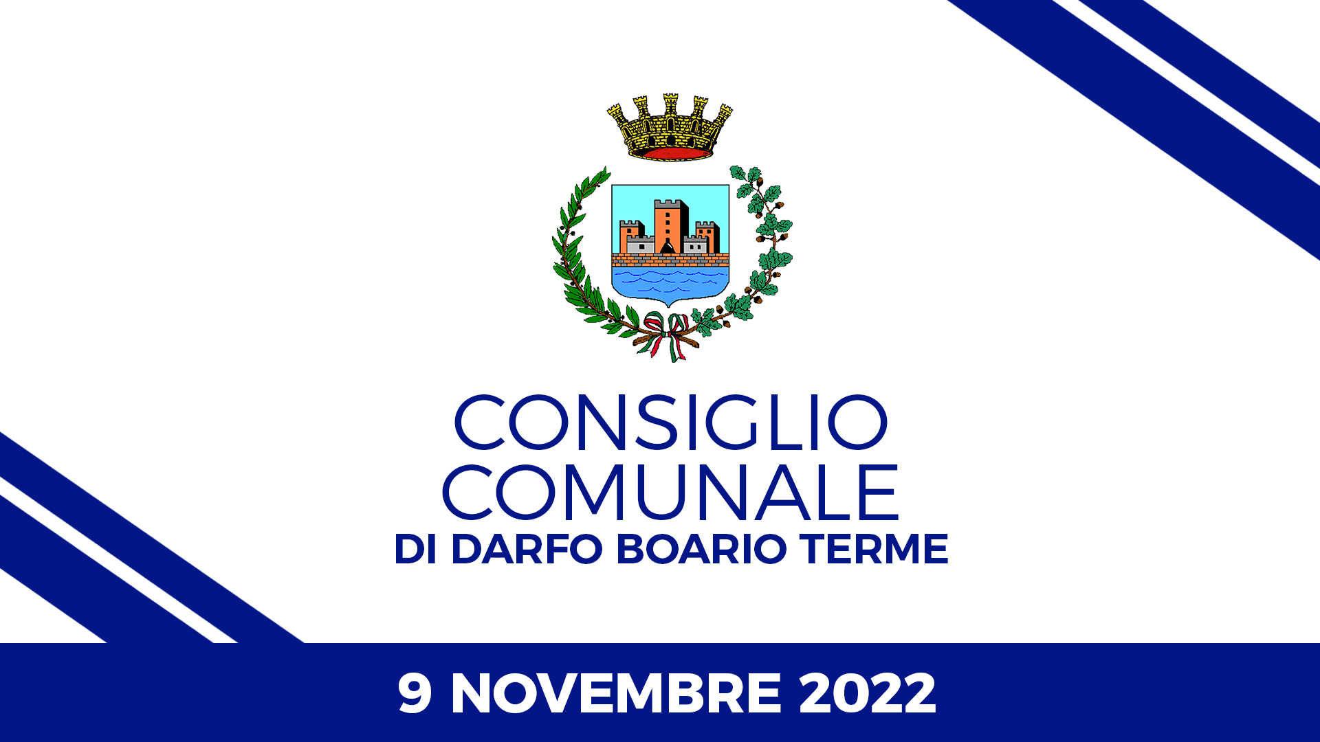 Consiglio Comunale di Darfo Boario Terme del 09 novembre 2022